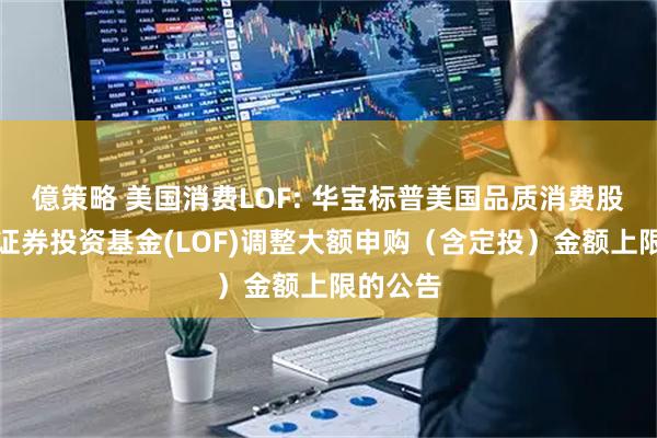 億策略 美国消费LOF: 华宝标普美国品质消费股票指数证券投资基金(LOF)调整大额申购(含定投)金额上限的公告